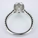 Petite Halo Pear Diamond Engagement Ring - small angle 4