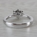 Petite Oval Diamond Solitaire Engagement Ring - small angle 4