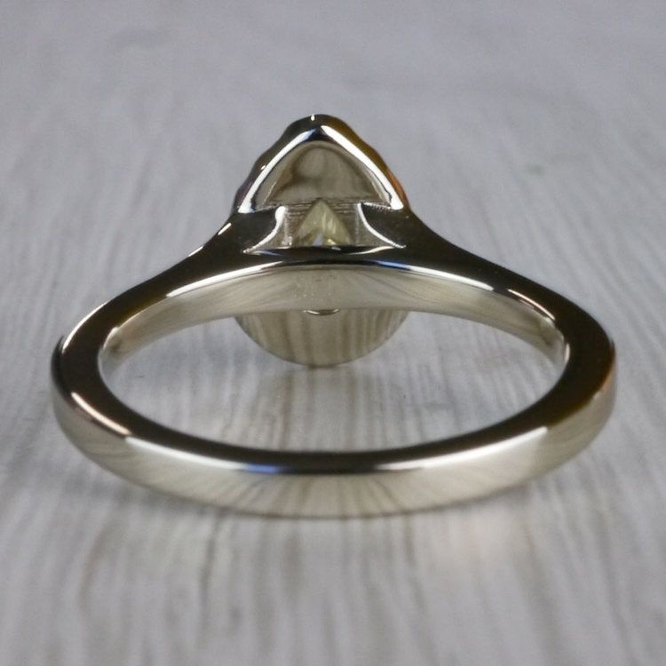 Yellow Diamond Pear Shaped Engagement Ring w/ Diamond Halo angle 4