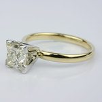 Comfort-Fit Solitaire Ring Featuring a Princess Diamond - small angle 3