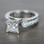 Princess Cut Diamond Channel Set Engagement Ring - small angle 2