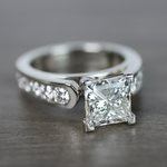 Princess Cut Diamond Channel Set Engagement Ring - small angle 3