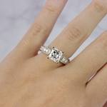 Princess Cut Diamond Channel Set Engagement Ring - small angle 5