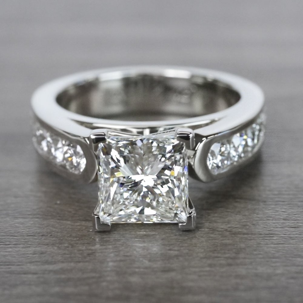 Princess Cut Diamond Channel Set Engagement Ring