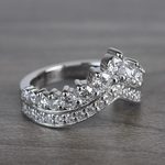 Regal Diamond Tiara Engagement Crown Ring - small angle 3