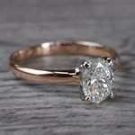 Romantic Rose Gold Oval Diamond Engagement Ring - small angle 3