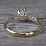 Romantic Rose Gold Oval Diamond Engagement Ring - small angle 4