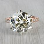 6.27 Carat Diamond Engagement Ring In Rose Gold - small