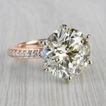6.27 Carat Diamond Engagement Ring In Rose Gold - small angle 3