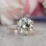 6.27 Carat Diamond Engagement Ring In Rose Gold - small angle 5