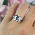 6.27 Carat Diamond Engagement Ring In Rose Gold - small angle 6