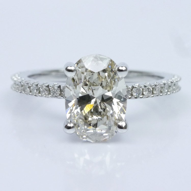 Scallop Diamond Engagement Ring