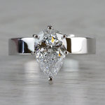 Seamless & Classic Solitaire Pear Shaped Engagement Ring - small