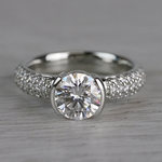 Sparkle Forever One Moissanite Diamond Engagement Ring - small