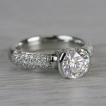 Sparkle Forever One Moissanite Diamond Engagement Ring - small angle 3
