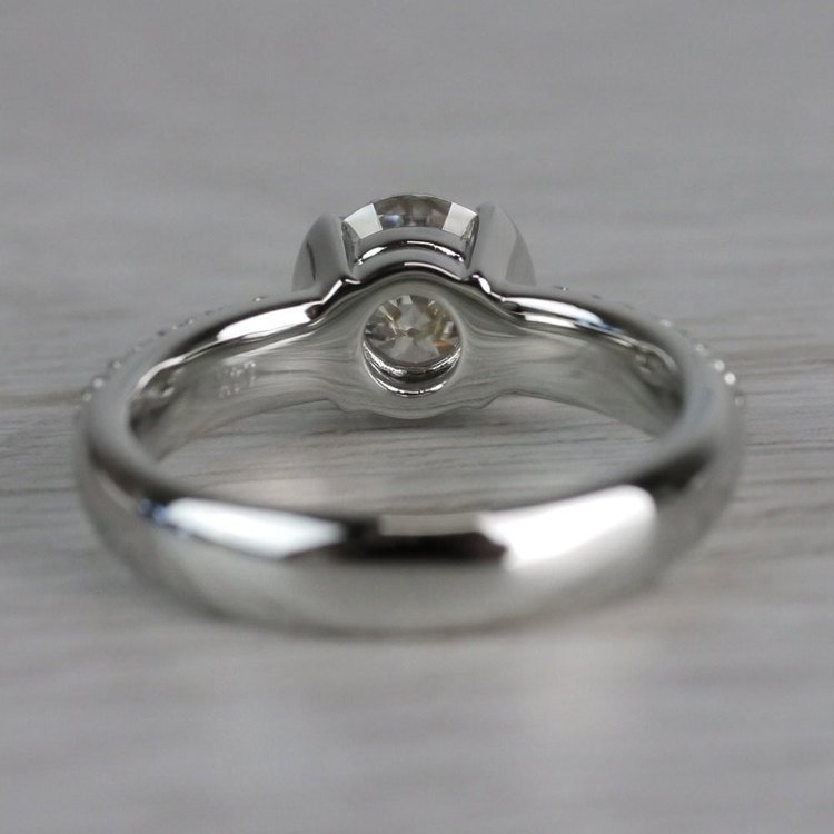 Sparkle Forever One Moissanite Diamond Engagement Ring angle 4
