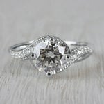 Sparkling Bliss Round Cut Diamond Twisted Engagement Ring - small
