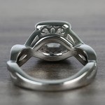 Custom Split Shank Princess Diamond Halo Engagement Ring - small angle 4