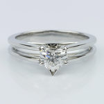 Split Shank Heart Diamond Solitaire Ring (0.58 ct.) - small