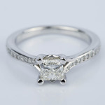 Split Shank Princess Cut Diamond Ring In White Gold