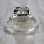 Stylish & Squared Round Cut Diamond Halo Ring - small angle 4