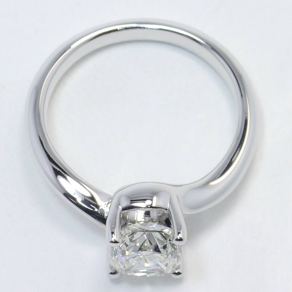 Swirl Diamond Engagement Ring With A 1.40 Ct Cushion Diamond angle 4