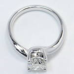 Swirl Diamond Engagement Ring With A 1.40 Ct Cushion Diamond - small angle 4