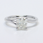 Swirl Diamond Engagement Ring With A 1.40 Ct Cushion Diamond - small