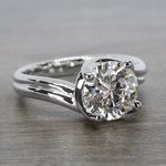 Swirl Styled 2 Carat Diamond Ring - small angle 3