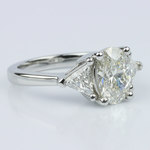 Trillion & Oval Diamond Engagement Ring (1.51 ct.) - small angle 3