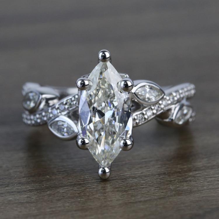 1 carat marquise diamond engagement ring