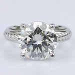 Twisted Rope Comfort-Fit Engagement Ring (3.53 ct.) - small