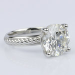 Twisted Rope Comfort-Fit Engagement Ring (3.53 ct.) - small angle 3