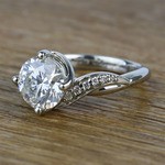 Twisted Vintage 1.90 Carat Round Loose Diamond Engagement Ring  - small angle 2