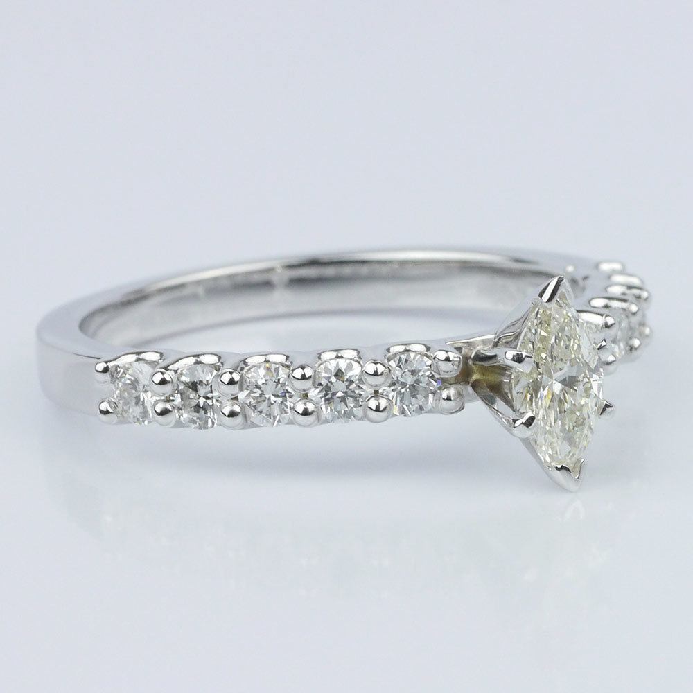 U-Prong Marquise Diamond Engagement Ring (0.30 ct.) angle 3