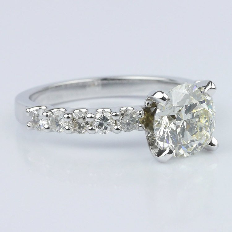 U-Prong Round Diamond Engagement Ring (1.70 ct.) angle 3