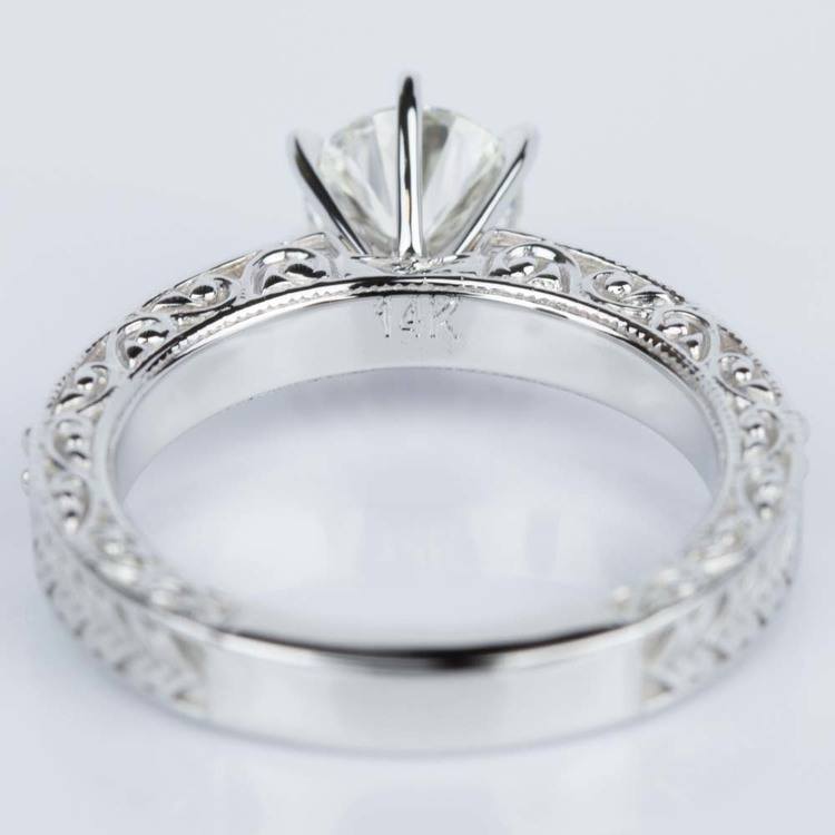 Scroll Work Rings Vintage Milgrain & Scroll-Work Diamond Engagement Ring (0.90 ct.)