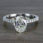 Whimsical White Gold Engagement Oval Diamond Ring - small