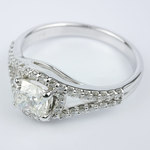 Wrapped Halo Diamond Engagement Ring - small angle 2