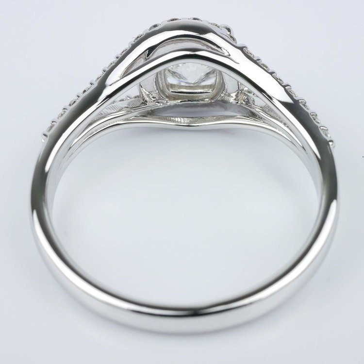 Wrapped Halo Diamond Engagement Ring angle 4
