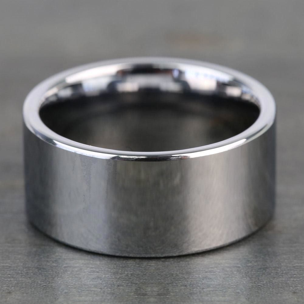 10mm Tungsten Carbide Pipe Cut Mens Wedding Band | 03