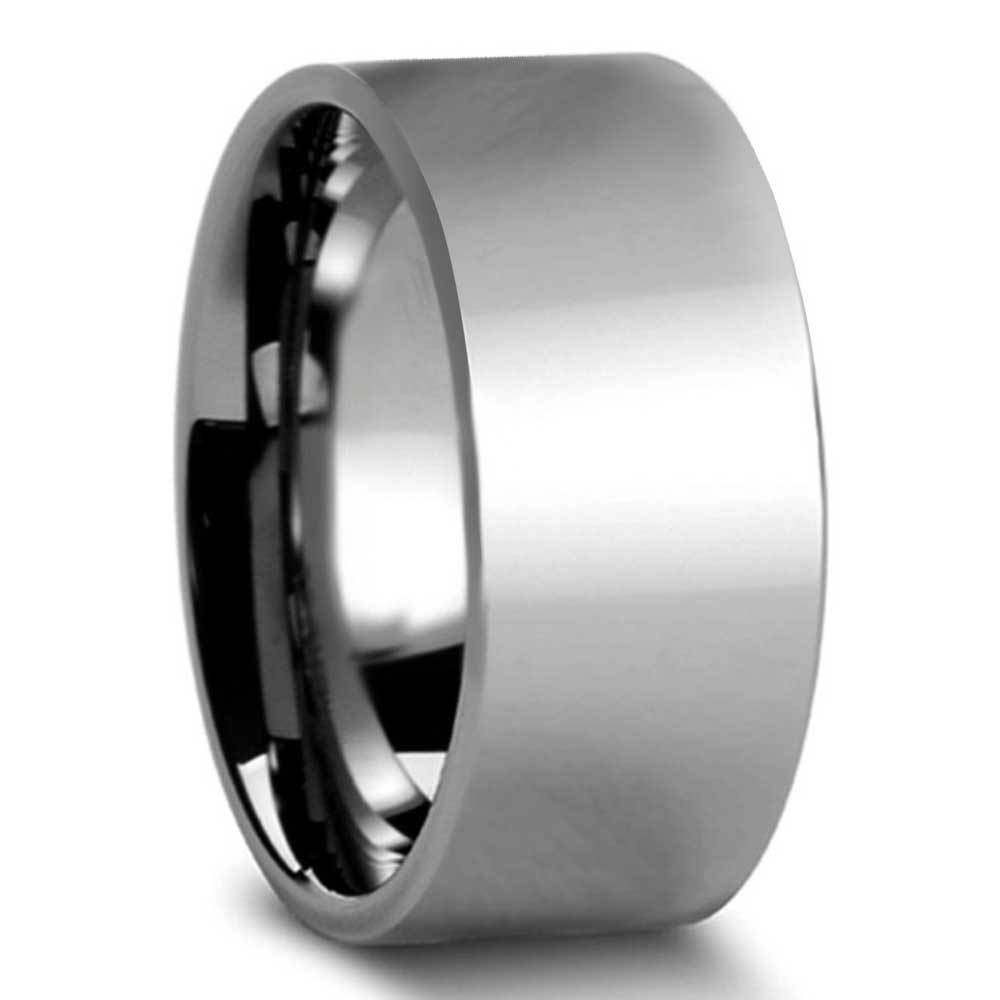 10mm Tungsten Carbide Pipe Cut Mens Wedding Band | 02