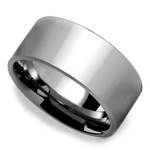 10mm Tungsten Carbide Pipe Cut Mens Wedding Band | Thumbnail 01