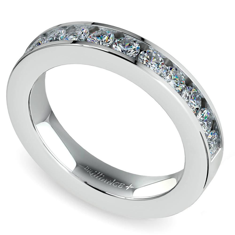 Channel Diamond Wedding Ring in Platinum (1/2 ctw) | Zoom