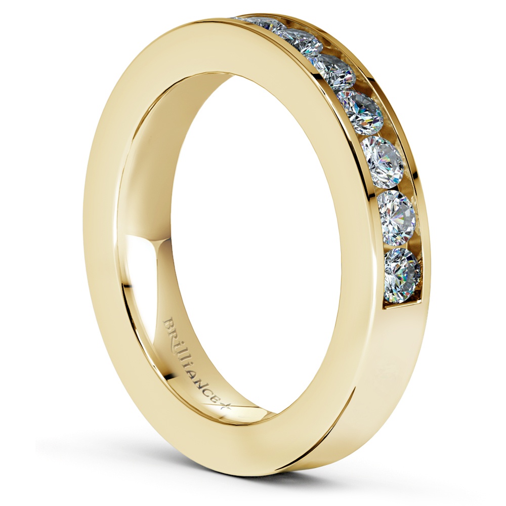 Channel Diamond Wedding Ring in Yellow Gold (1/2 ctw) | 04