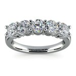 Five Diamond Wedding Ring in Platinum (1 1/2 ctw) | Thumbnail 02