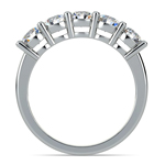 Five Diamond Wedding Ring in Platinum (1 1/2 ctw) | Thumbnail 03