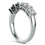 Five Diamond Wedding Ring in Platinum (1 1/2 ctw) | Thumbnail 04