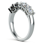 Five Diamond Wedding Ring in White Gold (1 1/2 ctw) | Thumbnail 04