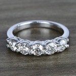 Five Diamond Wedding Ring in White Gold (1 1/2 ctw) | Thumbnail 07